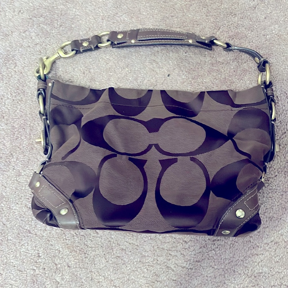 Coach chocolate brown shoulder bag